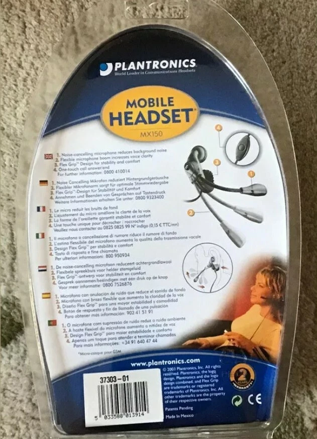 Plantronics MX150 Flexible Boom Headset For Samsung a800 e700 n300 n400 p400 + - Image 2 of 3