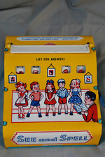 Vintage 1950 Wolverine Tin See An Spell Teaching Toy - Back To The Basics - USA