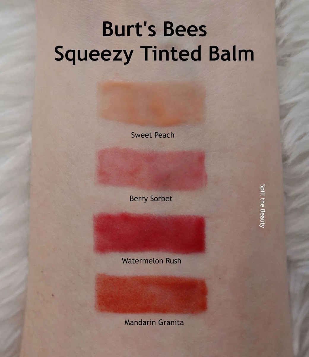 Burt's Bees Squeezy Tinted Lip Balm – Getönter Lippenpflegestift, Watermelon Rush