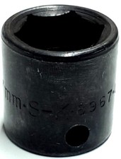 SK Tools 6pt. 3/8" Drive Standard Impact Socket 17mm Black 08967 MADE IN THE USA