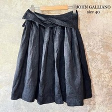 JOHN GALLIANO Lace Flare Skirt All Lace Black Size 40 Trapezoid All Seasons Used