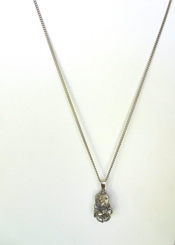 Women's Solid Stainless Steel Lion Pendant with 24 Inch Chain - Picture 2 of 5
