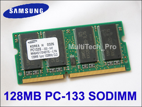 RAM DI MARCA - SAMSUNG 128 MB PC-100/66 SODIMM - Originale - Foto 1 di 1