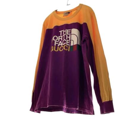 Gucci x The North Face Center Big Logo Long Sleeve T-Shirt size M used  2503SM