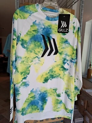 GILLZ Gillz Contender Series UV Long Slv Sun Fishing Shirt BLAZING YELLOW-XL-NWT