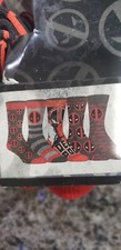 Marvel Deadpool Comic Character Crew Socks Pack of 5 ,10-13,Multi-color
