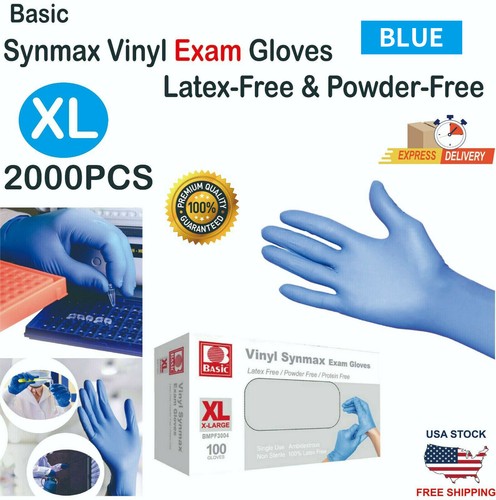 Basic10-2000 STCK. Blau Vinyl Prüfungshandschuhe XL-GRÖSSE - Bild 16 von 16