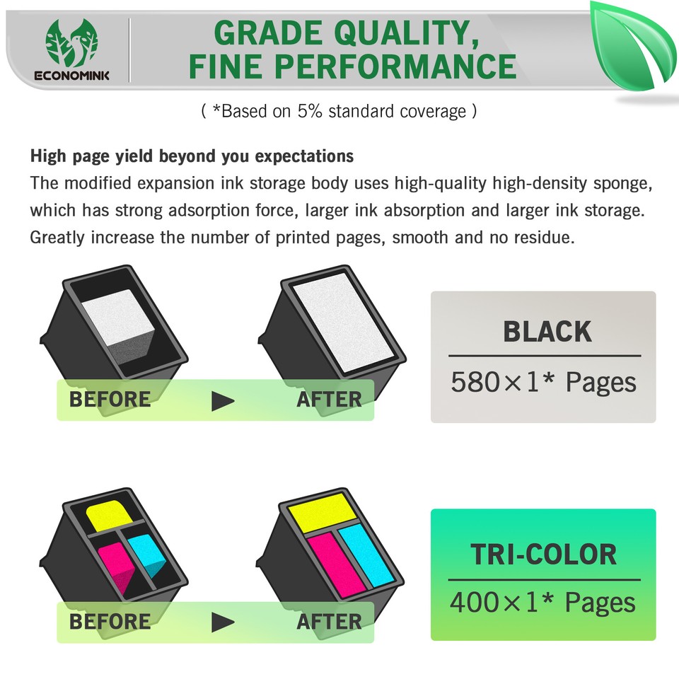 63XL Ink Printer Cartridges for HP OfficeJet 3830 3831 4650 5255 Envy