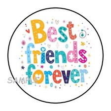 30 BEST FRIENDS FOREVER ENVELOPE SEALS LABELS STICKERS 1.5" ROUND