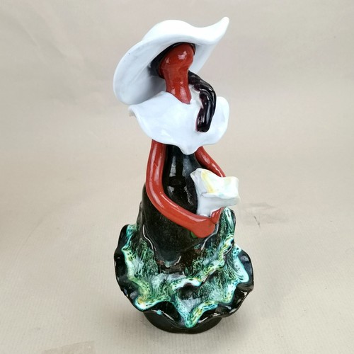 Limette gesichtslose Tonpuppe Dominikanische Republik Skulptur Terrakotta Hut Vintage - Bild 5 von 10