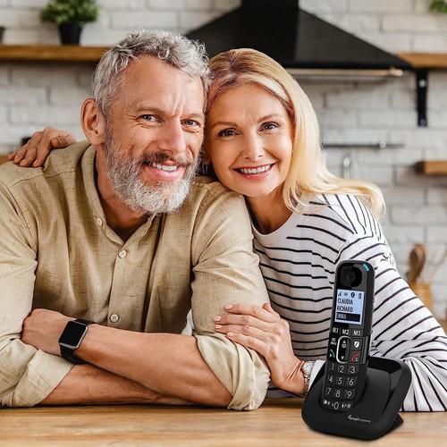 amplicomms BigTel 1502 Duo schnurloses DECT Großtasten Telefon, Zwei Mobilteile, - Zdjęcie 6 z 8