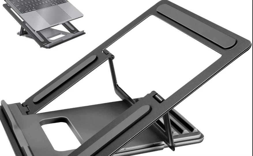 Laptop Stand Adjustable Computer Stand for Desk Ergonomic Aluminum Holder up 17" - Image 2 of 4