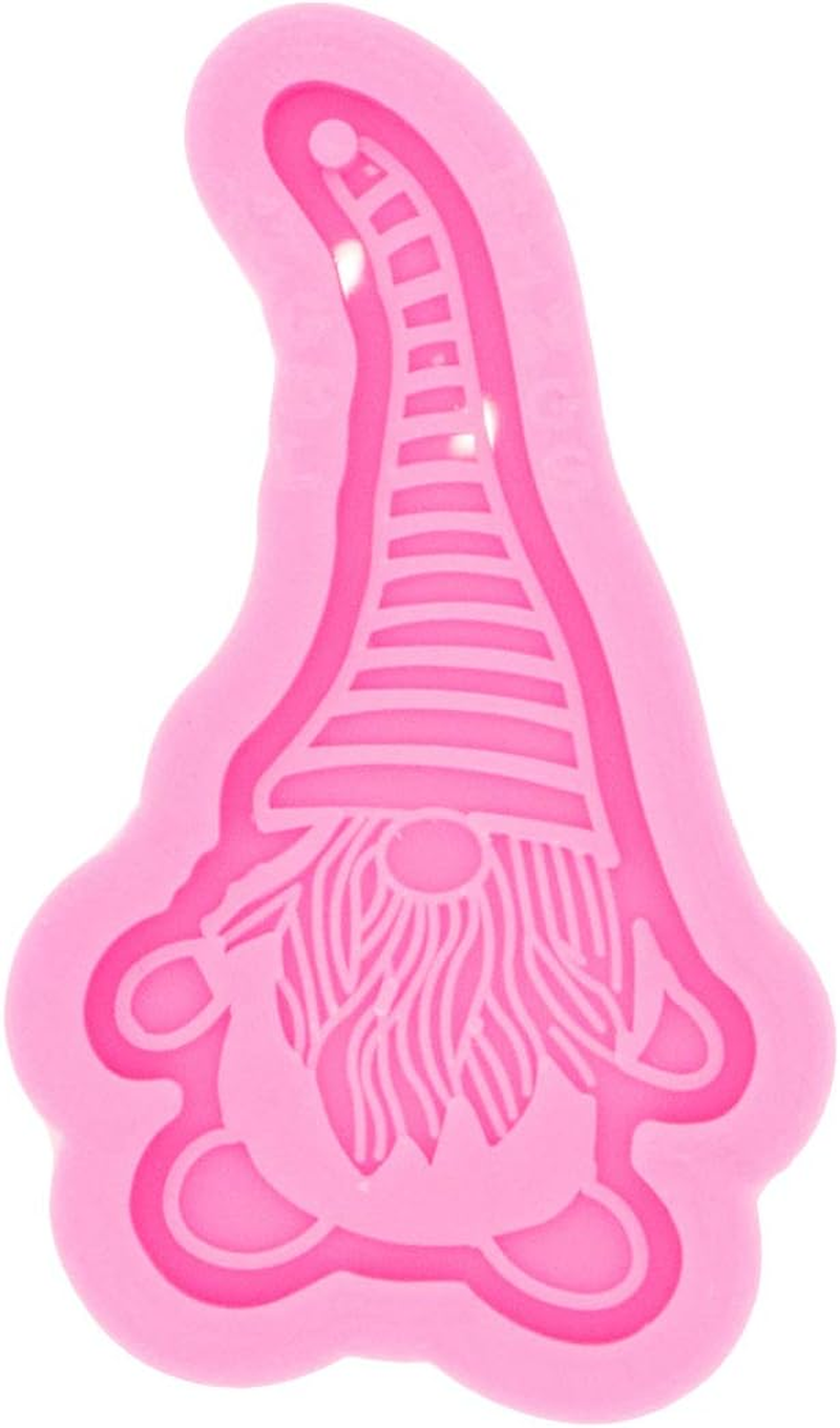 Shiny Cute Cartoon Man Keychain Silicone Mold Gnome Resin Molds Key Ring Silico