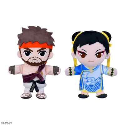Street Fighter 6 Platinum Zakka Plush Puppet Chun-Li Ryu 31cm Set