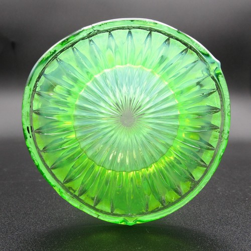 "Jarrón opalescente verde vintage Northwood 11,25" - Imagen 5 de 10
