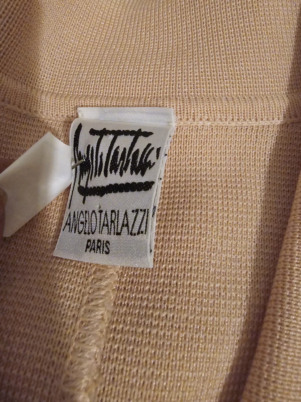 angelo tarlazzi Paris Cardigan Duster Small Soft Peach Color Vintage Dry Clean