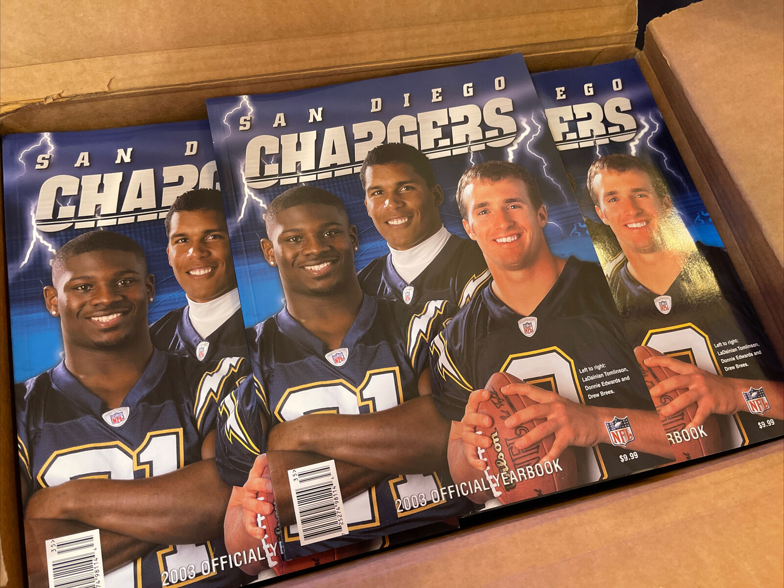 New sales Vintage Max 50% OFF san diego chargers nfl official yearbook 2003 team brand