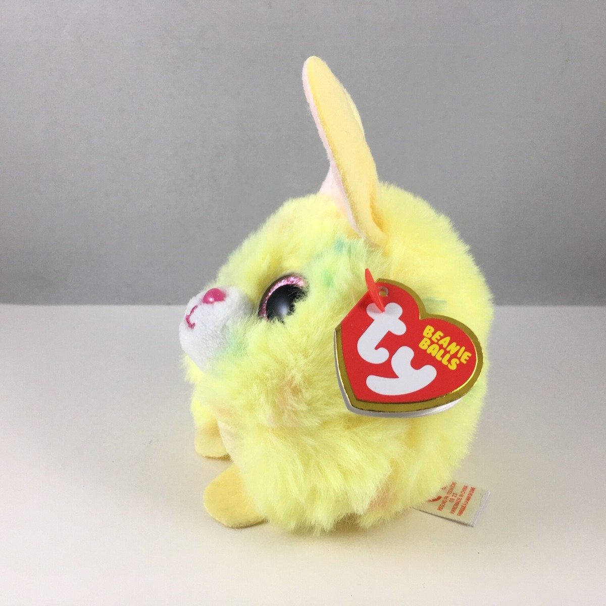 Ty Puffies (Beanie Balls) LEMON the 2024 Easter Bunny Rabbit (4
