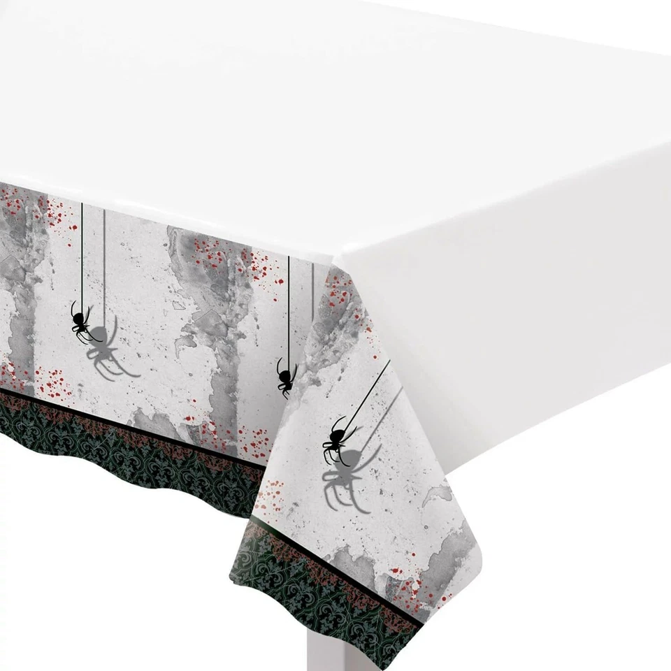 Mantel plástico araña fiesta Halloween mantel cena picnic 54" x 102" Foto 2 de 3