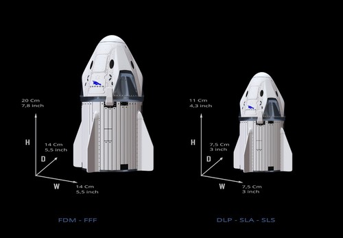 SpaceX Crew Dragon Model Printing - File digital STL - OBJ for 3D Printer - 第 21/21 張圖片
