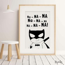 NURSERY BEDROOM CHILDREN'S WALL ART Batman superhero QUALITY art print
