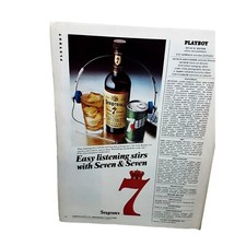 1982 Seagrams Seven Crown and 7Up Soda Original Print Ad vintage 80s