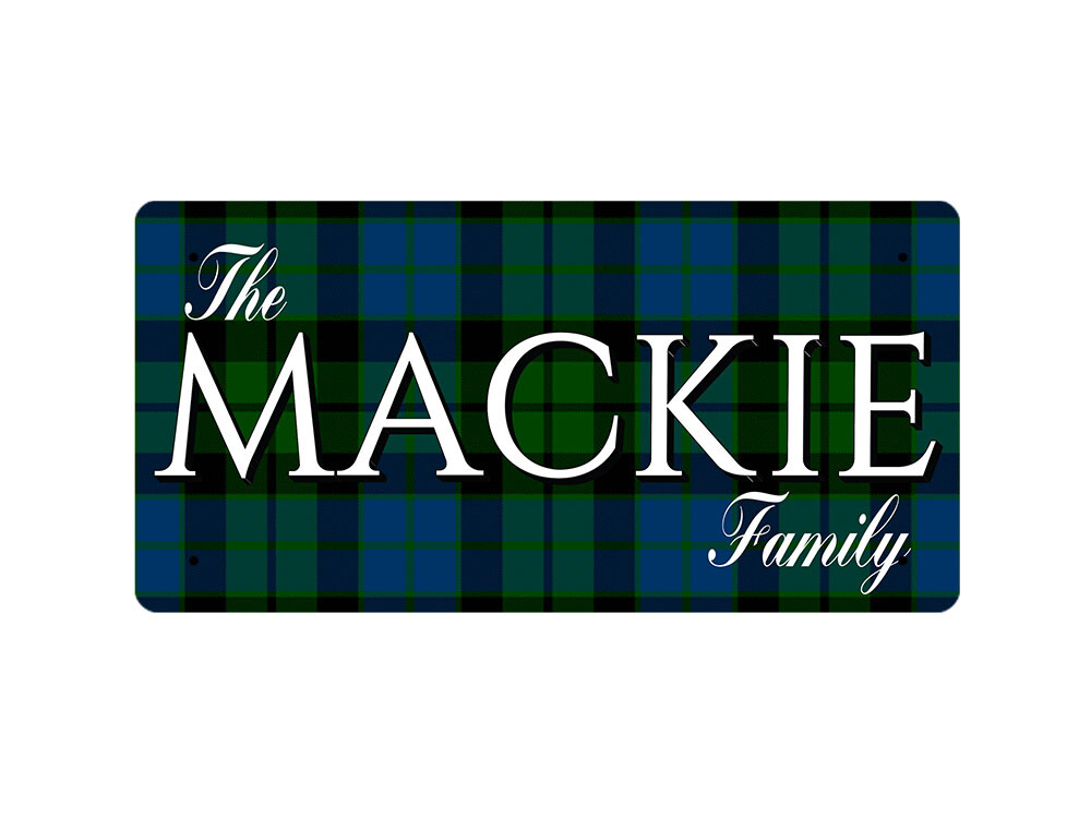 The Mackie Family (Mackie Modern Tartan) - Metal Sign
