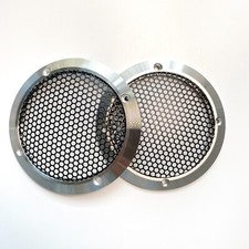4" Silver Full Metal Aluminium Speaker Cover Mesh Grills For Car Audio DJ PA