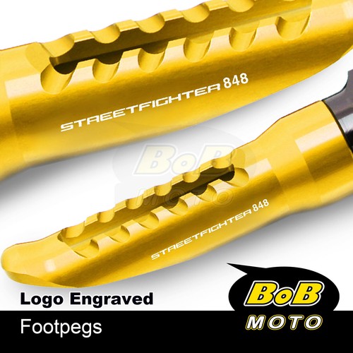 CNC BOB Anti-slip Front Foot Pegs For Ducati Streetfighter 848 /S 12-14 - Picture 8 of 14