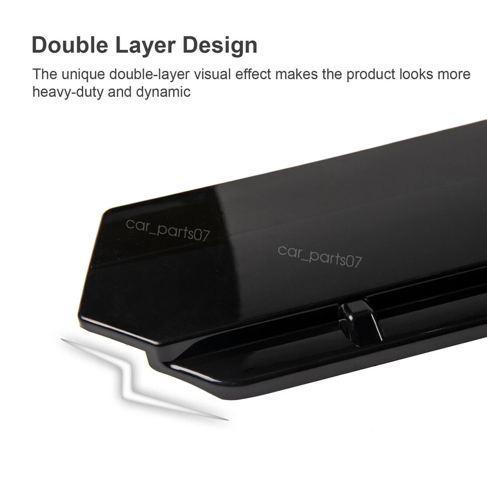 For Jaguar F-Type 2014-2023 Front Bumper Chin Lip Splitter Spoiler Gloss Black - Imagem 4 de 4