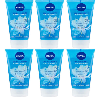 Gesichtsreinigungsgel erfrischend normale und Mischhaut Lotusblume 150ml 6 Stück