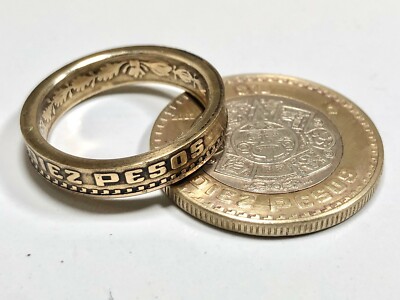 Mexico Coin Ring Mexican 10 Peso Vintage Handmade Custom Ring