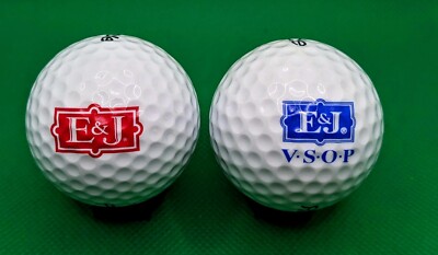 2 E&J Brandy logo golf balls - VSOP - Alcohol