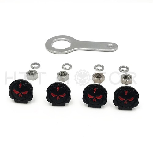 8 Viti Antifurto Per Targa In Acciaio Inox 304, Kit Antimanomissione Con Chiave Speciale E Cuscinetti Antivibrazione, M6 X 20mm, Per Auto, Moto E Camion - 4