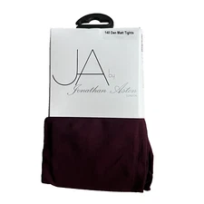 Jonathan Aston 140 Denier Matte Tights Cranberry Burgundy One Size *bn, sealed*