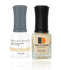 LeChat Perfect Match UV Gel + Nail Polish - PMS274 Vanilla Cream