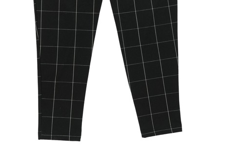 ICHI Kate Square Cropped Ladies Pants Trousers SIZE S Black White Check Stretch - Picture 7 of 7