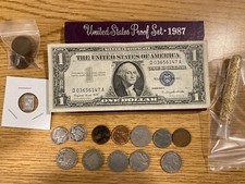 20 Piece ESTATE LOT OLD US COINS SILVER BAR BULLION GOLD SALE