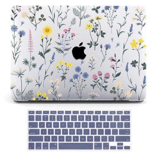 Crystal Clear Flowers Case Cover For Macbook M3 Air 15 13 Pro 16 14 11 12 inch - Picture 7 of 10
