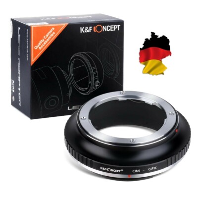 K&F Concept Adapter Olympus OM Objektive auf Fuji GFX Mount Kamera, OM to GFX