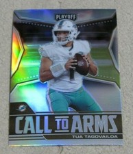 2021 Panini Playoff Call to Arms Silver Prizm #CA-TTA Tua Tagovailoa Refractor