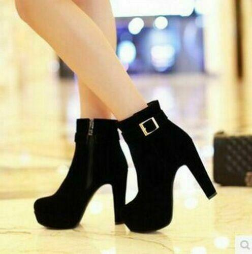 Botas Plataforma Zapatos Tacones Altos Botines Mujer Elegantes Moda 2021 | eBay