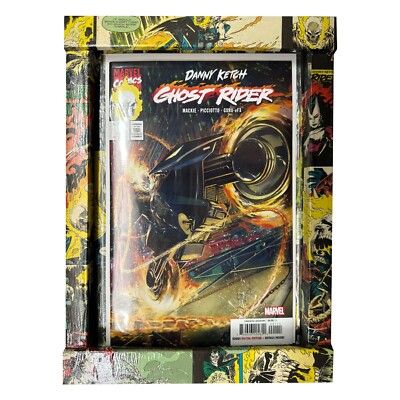 Ghost Rider Themed Comic Book wrapped Frame-homemade-One of a Kind!