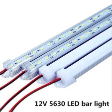 10pcs 50CM 12V 36led SMD 5630 Bar Rigid LED Light U Aluminum Shell + PC Cover