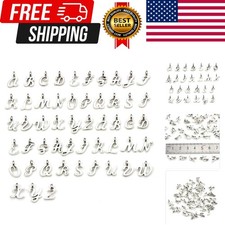 130Pcs ABC Letter Alphabet Mini A-Z Letter Charms for Personalization Jewelry...