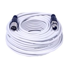 SAXLX-100White - White 100 Foot XLR Microphone Cable - 100' Microphone Cord Mic