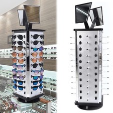 44 Pairs Sunglasses Eyeglasses Display Stand Show Holder With Mirror 360  Rotate