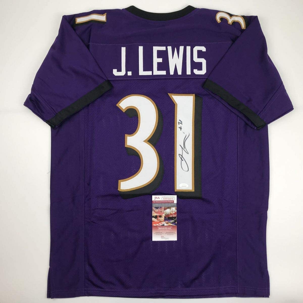 Jamal Lewis Autographed Signed Baltimore Ravens / Baltimore Purple Football Jersey JSA COA Auto 