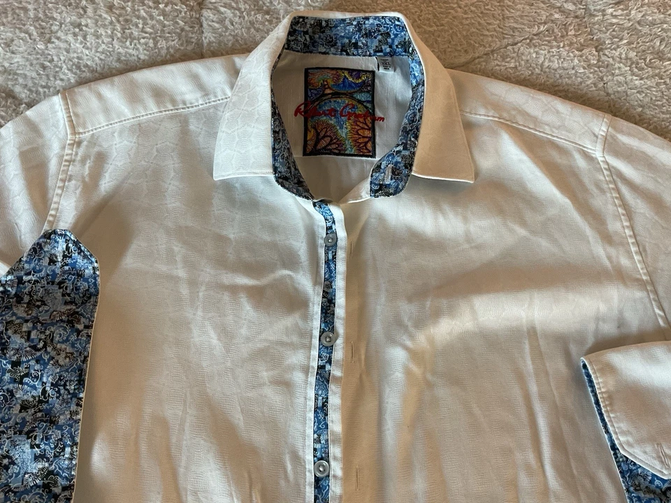 Robert Graham Classic Fit Button Shirt Men’s Sz 2XL White Knowledge Wisdom Truth - Image 4 of 4