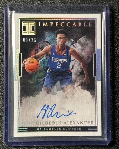 SHAI GILGEOUS-ALEXANDER 2018-19 PANINI IMPECCABLE ROOKIE AUTO HOLO SILVER 8/25